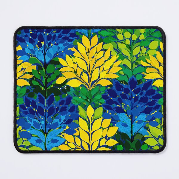 Item preview, Vibrant Botanical Leaf Pattern | Scandinavian Blue Yellow Floral | Modern Tropical Foliage Design designed and sold by CraftedHome.