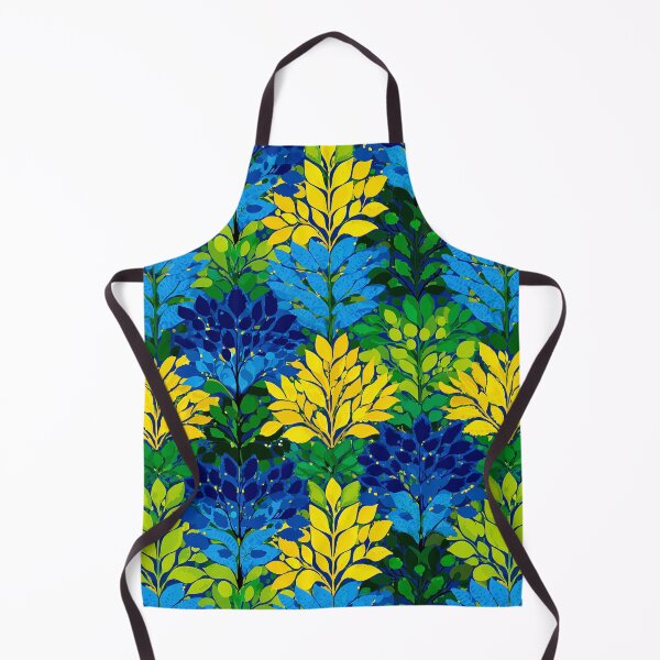 Item preview, Vibrant Botanical Leaf Pattern | Scandinavian Blue Yellow Floral | Modern Tropical Foliage Design designed and sold by CraftedHome.