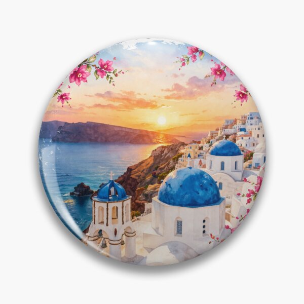 Item preview, Santorini, Cyclades Greece designed and sold by PamLeeDesign.