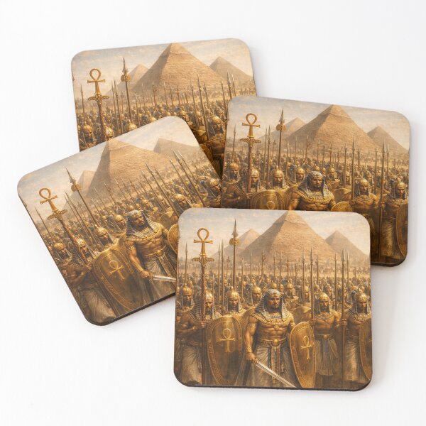 Item preview, Ancient Egyptian Army Warriors Pharaoh Battle Pyramid War Art designed and sold by Queen Cleopatra.