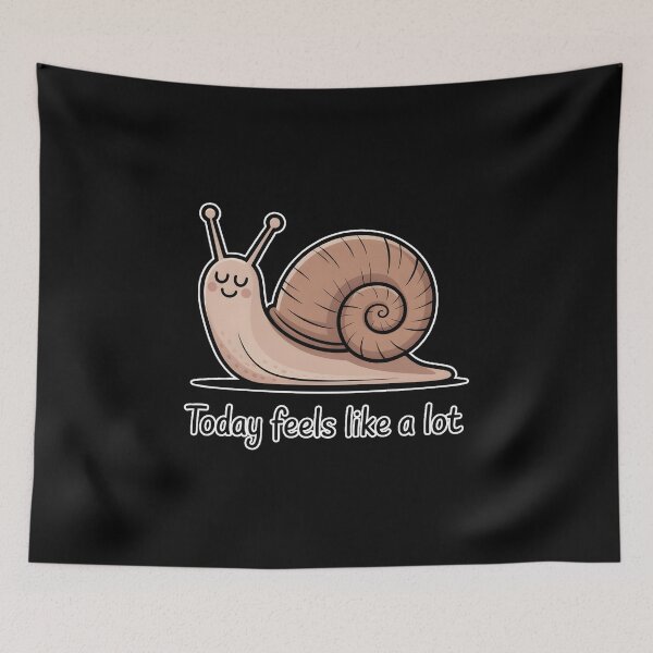 Item preview, Introvert Snail Today Feels Like A Lot Cute Aesthetic Snail Meme designed and sold by ImaginedSpace7.
