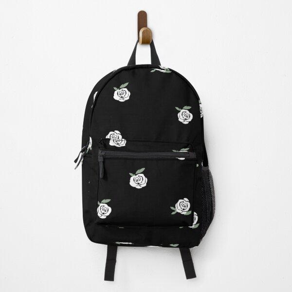 Item preview, Cute White Rose Pattern on Black Background designed and sold by kindacute-shop.