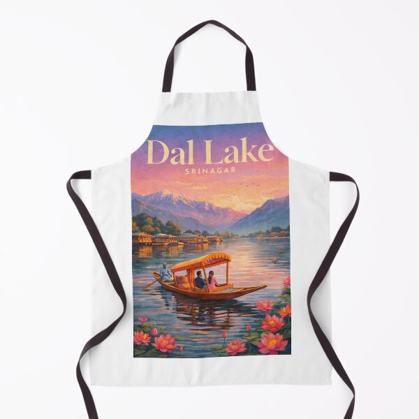 Item preview, Dal Lake Srinagar Kashmir Sunset Houseboat and Lotus Garden View designed and sold by Aryabek.