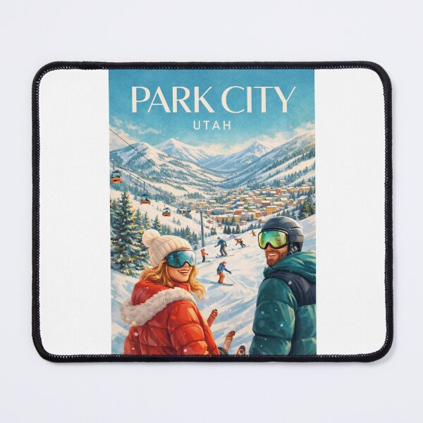 Item preview, Park City Utah Wasatch Range Ski Resort Snow Covered Town Landscape designed and sold by Aryabek.
