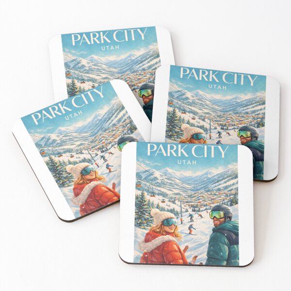 Item preview, Park City Utah Wasatch Range Ski Resort Snow Covered Town Landscape designed and sold by Aryabek.