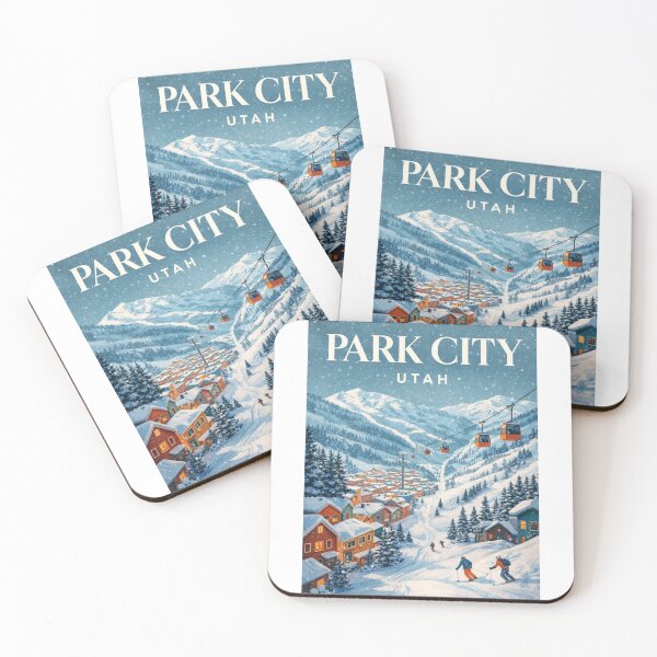 Item preview, Park City Utah Wasatch Mountains Winter Ski Slopes and Alpine Village designed and sold by Aryabek.