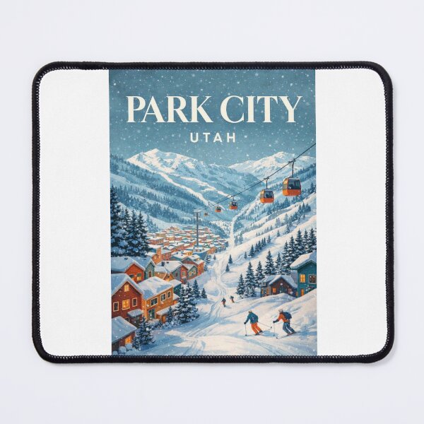Item preview, Park City Utah Wasatch Mountains Winter Ski Slopes and Alpine Village designed and sold by Aryabek.