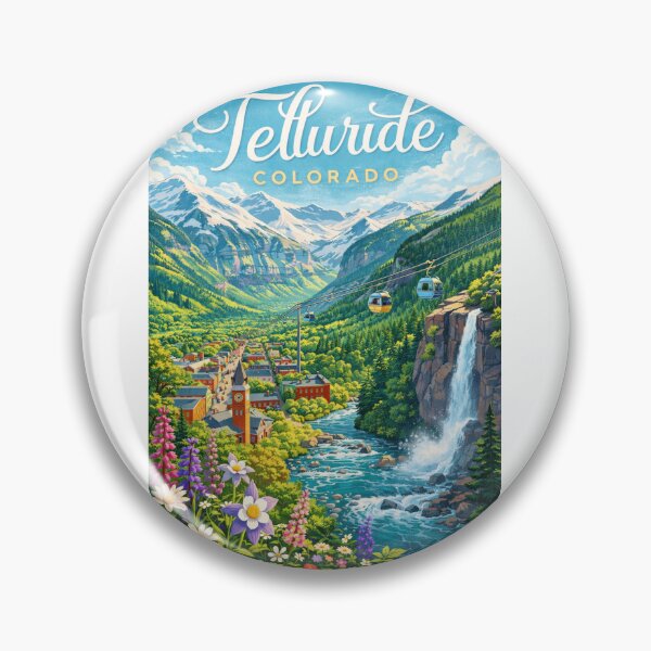 Item preview, Telluride Colorado Bridal Veil Falls Mountain Village Gondola Scene designed and sold by Aryabek.