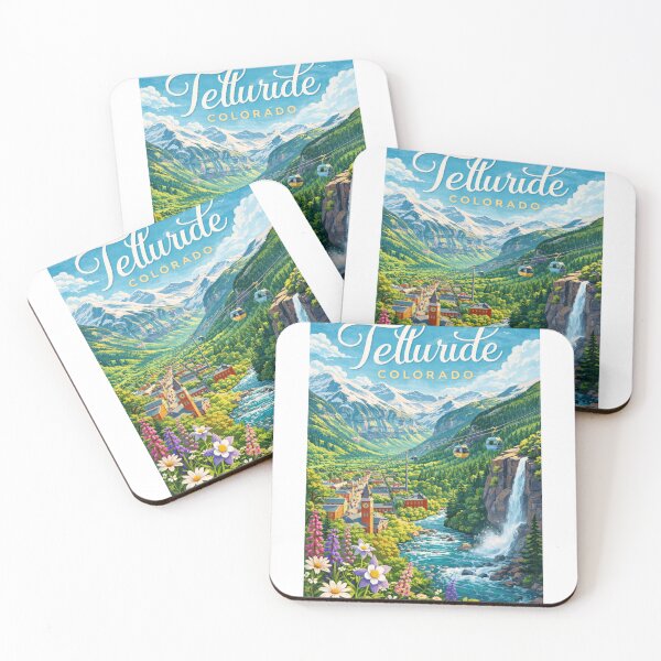 Item preview, Telluride Colorado Bridal Veil Falls Mountain Village Gondola Scene designed and sold by Aryabek.