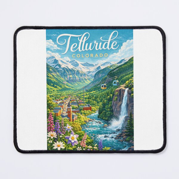 Item preview, Telluride Colorado Bridal Veil Falls Mountain Village Gondola Scene designed and sold by Aryabek.