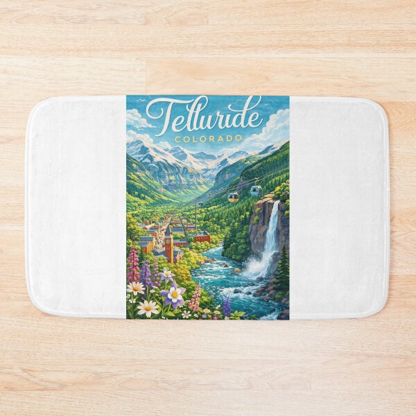Item preview, Telluride Colorado Bridal Veil Falls Mountain Village Gondola Scene designed and sold by Aryabek.