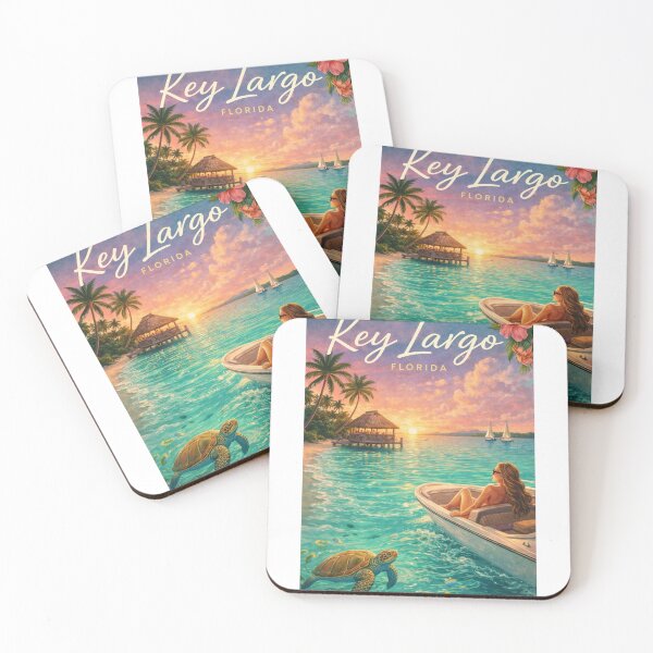 Item preview, Key Largo Florida Sunset Florida Keys Coral Reef Coastline designed and sold by Aryabek.