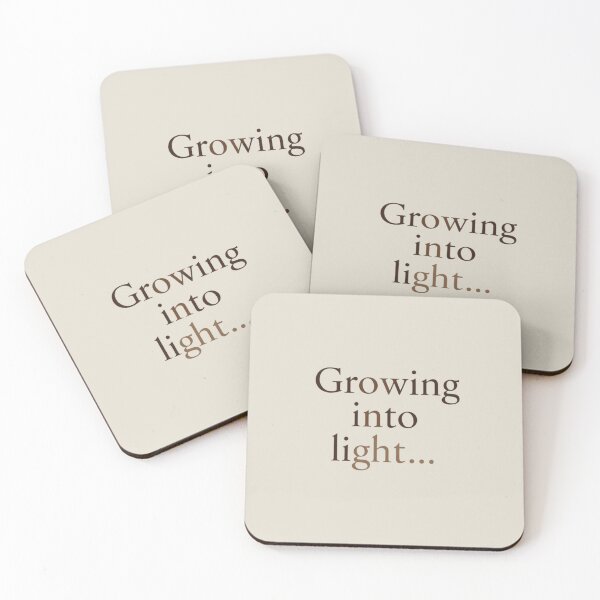Item preview, Growing Into Light – Minimal Healing Growth Quote Design designed and sold by Irene Catchmind.