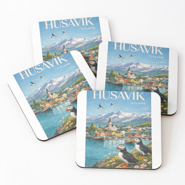 Item preview, Húsavík Iceland Skjálfandi Bay Colorful Town Norðurland eystra designed and sold by Aryabek.