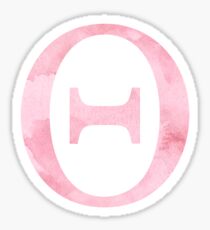 Pink Watercolor Θ Sticker