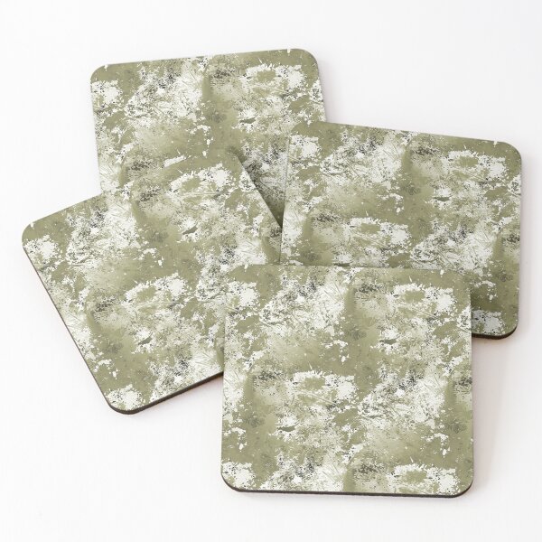 Item preview, Textured Gunge Abstract in Green and White designed and sold by Artistestella.
