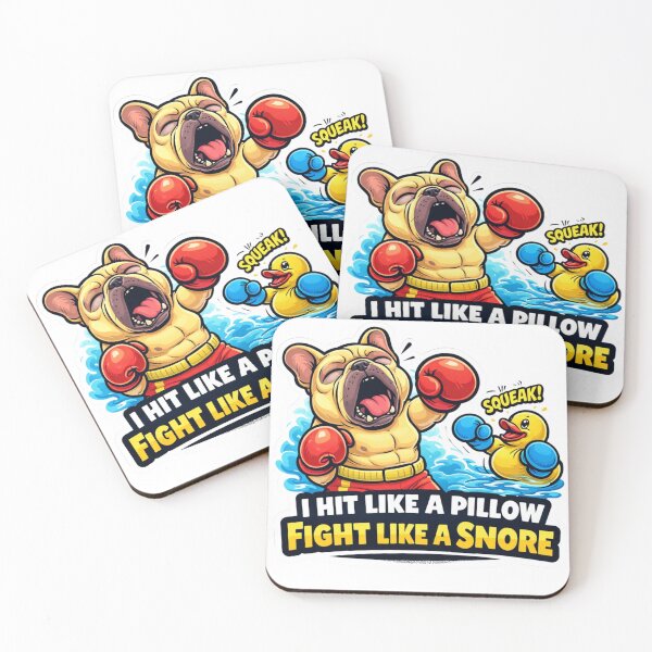 Item preview, French Bulldog Boxer - I Hit Like a Pillow Fight Like a Snore Sticker designed and sold by Gentlestate.