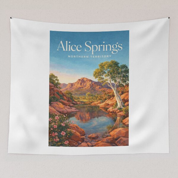 Item preview, Alice Springs Todd River MacDonnell Ranges Northern Territory Outback designed and sold by Aryabek.