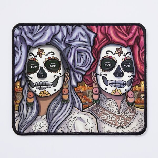 Item preview, Vintage Mexican Sugar Skull Sisters Illustration designed and sold by KabronX.