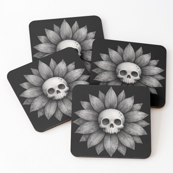 Item preview, Skull Sunflower Design | Dark Floral Aesthetic | Gothic Botanical Art designed and sold by halesyeahhh.