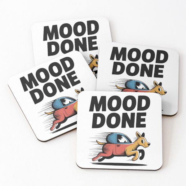 Item preview, Mood Done Funny Running Dog Car Hybrid Graphic Tee Design designed and sold by NewUSShop.