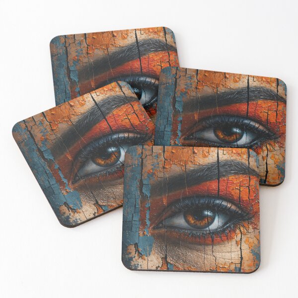 Item preview, Cracked Painted Eye Wall Art designed and sold by Kaleidoscope Print.