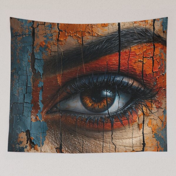 Item preview, Cracked Painted Eye Wall Art designed and sold by Kaleidoscope Print.