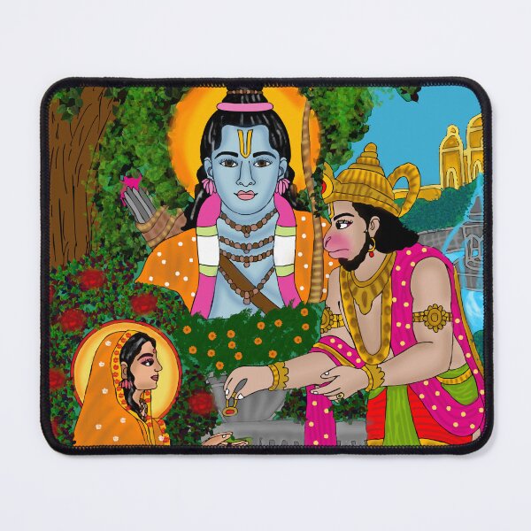Item preview, Hanuman in Ashok Vatika – Epic Ramayana Devotional Art designed and sold by Harshit_Digital_Arts.