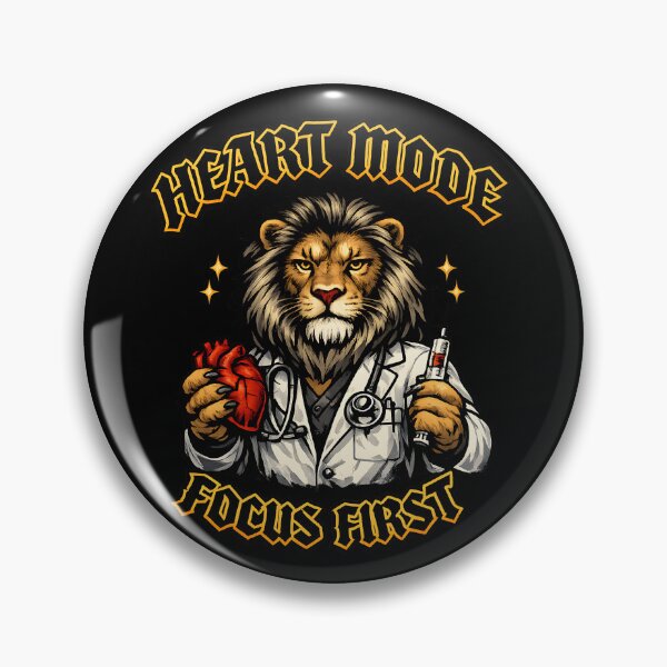 Item preview, Heart Mode Focus First – Lion Cardiologist Doctor Medical Design designed and sold by ClinicalHubs.