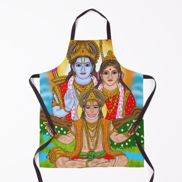 Item preview, Hanuman Chanting Ram Naam Art – Devotional Hindu Spiritual Illustration designed and sold by Harshit_Digital_Arts.