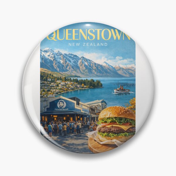 Item preview, Queenstown New Zealand Lake Wakatipu and The Remarkables Skyline designed and sold by Places On Earth.