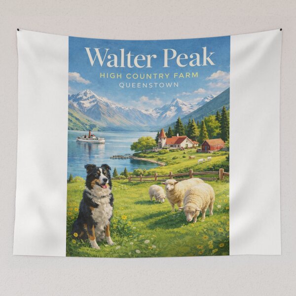 Item preview, Walter Peak High Country Farm Queenstown Pastoral Landscape and Lake Wakatipu designed and sold by Places On Earth.