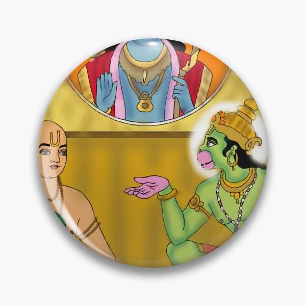 Item preview, Hanuman and Tulsidas Devotional Art – Hindu Spiritual Illustration  Description: designed and sold by Harshit_Digital_Arts.