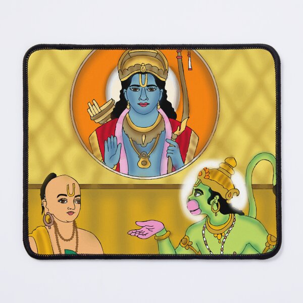 Item preview, Hanuman and Tulsidas Devotional Art – Hindu Spiritual Illustration Description: designed and sold by Harshit_Digital_Arts.