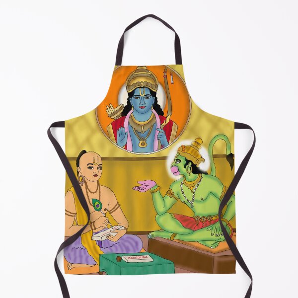 Item preview, Hanuman and Tulsidas Devotional Art – Hindu Spiritual Illustration  Description: designed and sold by Harshit_Digital_Arts.