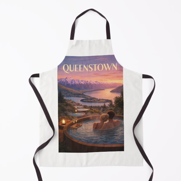 Item preview, Queenstown Lake Wakatipu Onsen Pools Southern Alps Sunset View New Zealand designed and sold by Places On Earth.