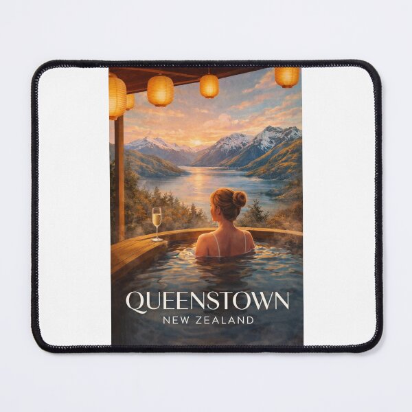 Item preview, Queenstown Lake Wakatipu Onsen Spa Southern Alps Evening New Zealand designed and sold by Places On Earth.