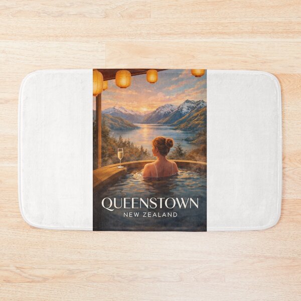 Item preview, Queenstown Lake Wakatipu Onsen Spa Southern Alps Evening New Zealand designed and sold by Places On Earth.