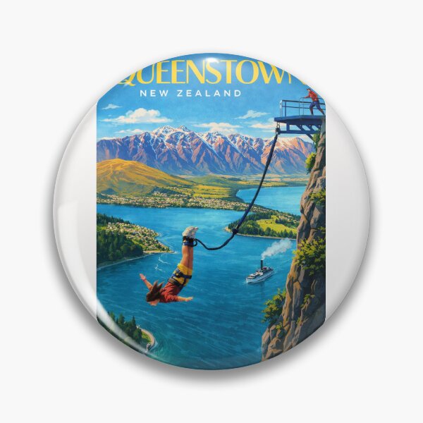 Item preview, Queenstown Kawarau Bridge Bungy Lake Wakatipu Southern Alps Adventure New Zealand designed and sold by Places On Earth.
