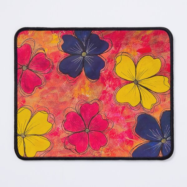 Item preview, colourful flowers designed and sold by Bold Colour Art.