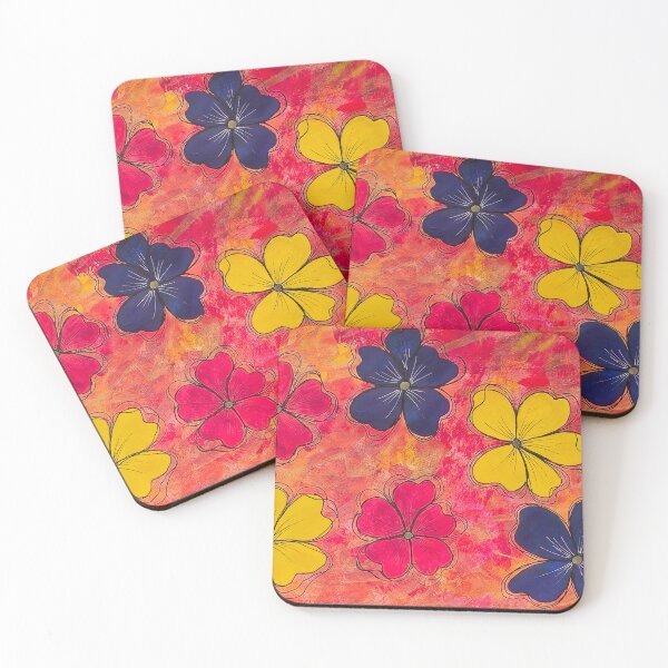 Item preview, colourful flowers designed and sold by Bold Colour Art.