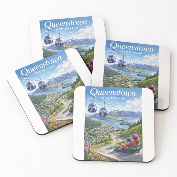 Item preview, Queenstown Skyline Gondola Luge Lake Wakatipu Southern Alps Otago New Zealand designed and sold by Places On Earth.