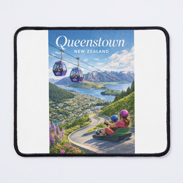Item preview, Queenstown Skyline Gondola Luge Lake Wakatipu Southern Alps Otago New Zealand designed and sold by Places On Earth.