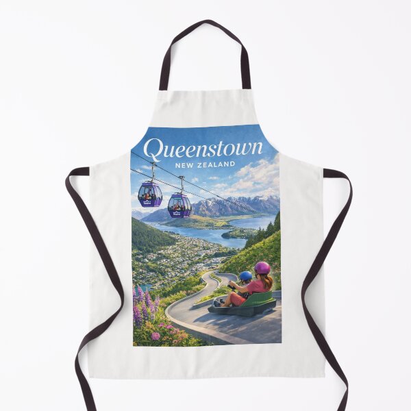 Item preview, Queenstown Skyline Gondola Luge Lake Wakatipu Southern Alps Otago New Zealand designed and sold by Places On Earth.