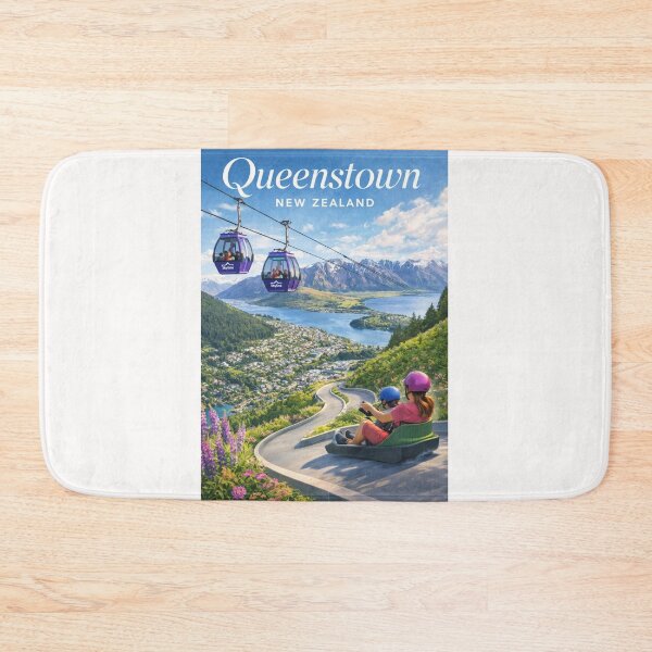 Item preview, Queenstown Skyline Gondola Luge Lake Wakatipu Southern Alps Otago New Zealand designed and sold by Places On Earth.