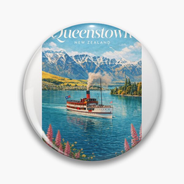 Item preview, Queenstown TSS Earnslaw Lake Wakatipu Southern Alps Otago New Zealand designed and sold by Places On Earth.