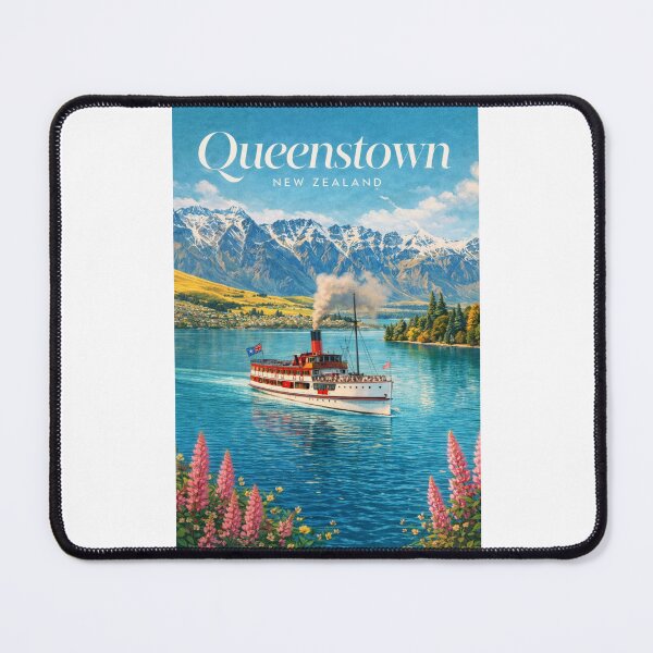 Item preview, Queenstown TSS Earnslaw Lake Wakatipu Southern Alps Otago New Zealand designed and sold by Places On Earth.