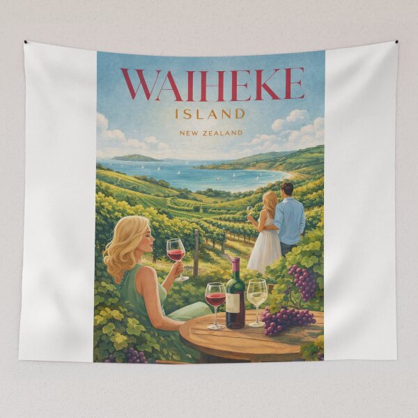 Item preview, Waiheke Island Oneroa Beach Vineyard Hauraki Gulf Auckland New Zealand designed and sold by Places On Earth.
