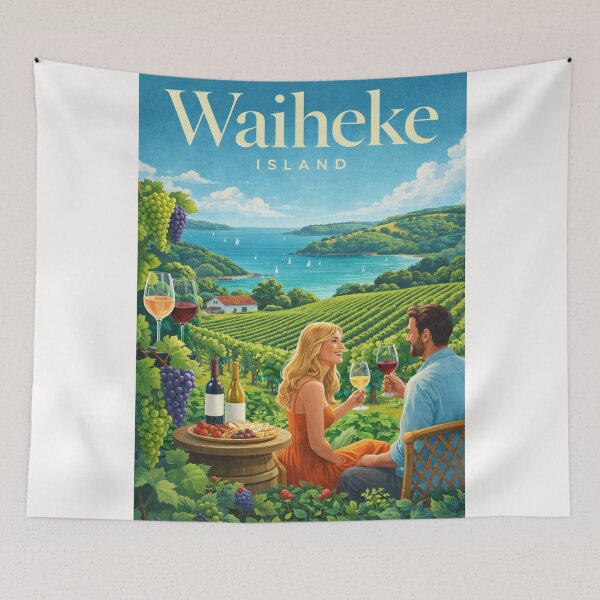 Item preview, Waiheke Island Onetangi Beach Vineyards Hauraki Gulf Auckland Region New Zealand designed and sold by Places On Earth.