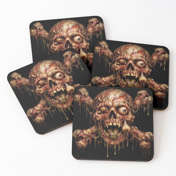 Item preview, Decaying Zombie Skull & Crossbones Horror designed and sold by Dragonmotor Media.